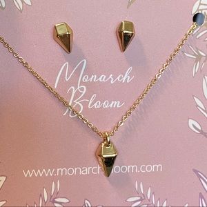 Monarch Bloom Necklace and Earrings set